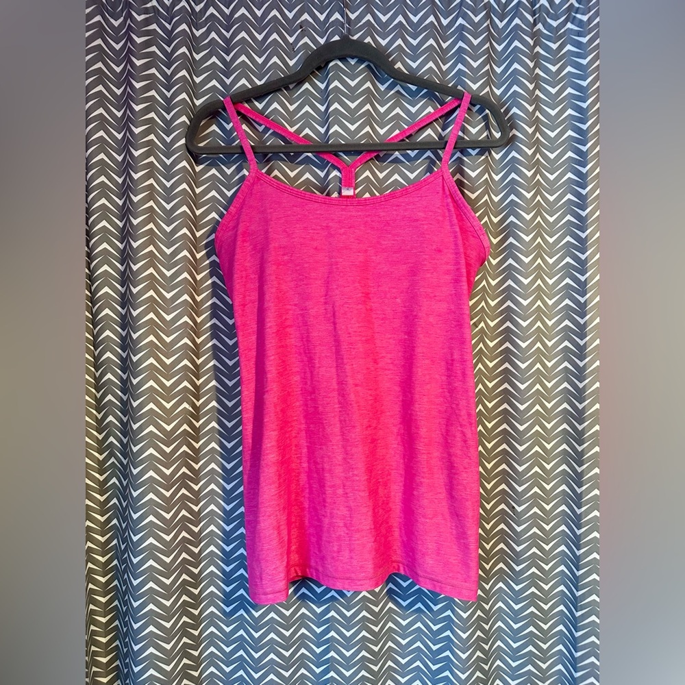 Lululemon | Power Y Tank hot pink, size 12